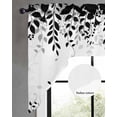 thumbnail image 2 of Black Spring Botanical Swag Valances for Windows, Small Curtains Drapes, Weeping Eucalyptus Butterfly Kitchen Window Curtains Over Sink Window Treatment Valance for Bedroom/Bathroom 56"x36", 2 of 5