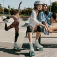 thumbnail image 6 of JZY Light Up Roller Skates for Women and Kids, Quad High-Top PU Leather Skates with Glowing Wheels (Youth Sizes 2-11), 6 of 6