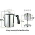 Cook N Home 8Cup Stainless Steel Stovetop Coffee Percolator