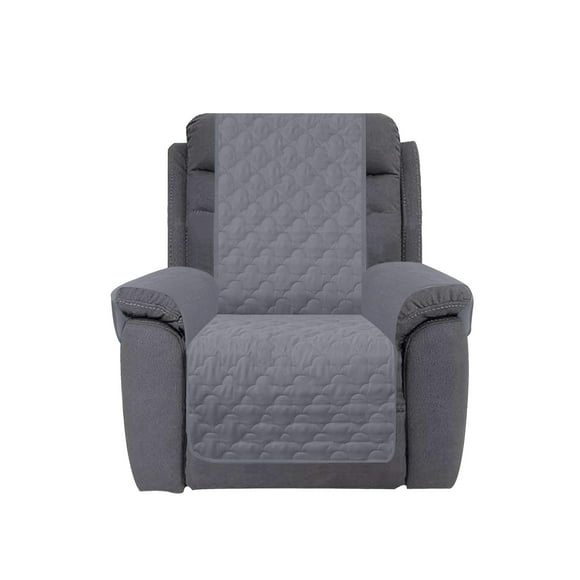 CHHKON Waterproof Nonslip Recliner Cover Stay in Place Dog Couch Chair Cover Furniture Protector Ideal Loveseat Slipcovers for Pets and Kids (Light Grey 23'')