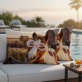thumbnail image 5 of Horse Butterfly Pillow Covers 2 Pack Vintage Funny Farm Sunglasses Horse Butterfly Pillowcase Waterproof Outdoor Throw Pillow Cover for Patio Balcony Rectangular Cushion 20”x12”, 5 of 9