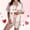 Khaki, variant on Vetsdori 2 Pieces PJ Sets for Women Short Sleeve Heart Print Homewear Button up Sleepwear,Summer Holiday Loungewear Soft Pockets Womens Pajamas Casual