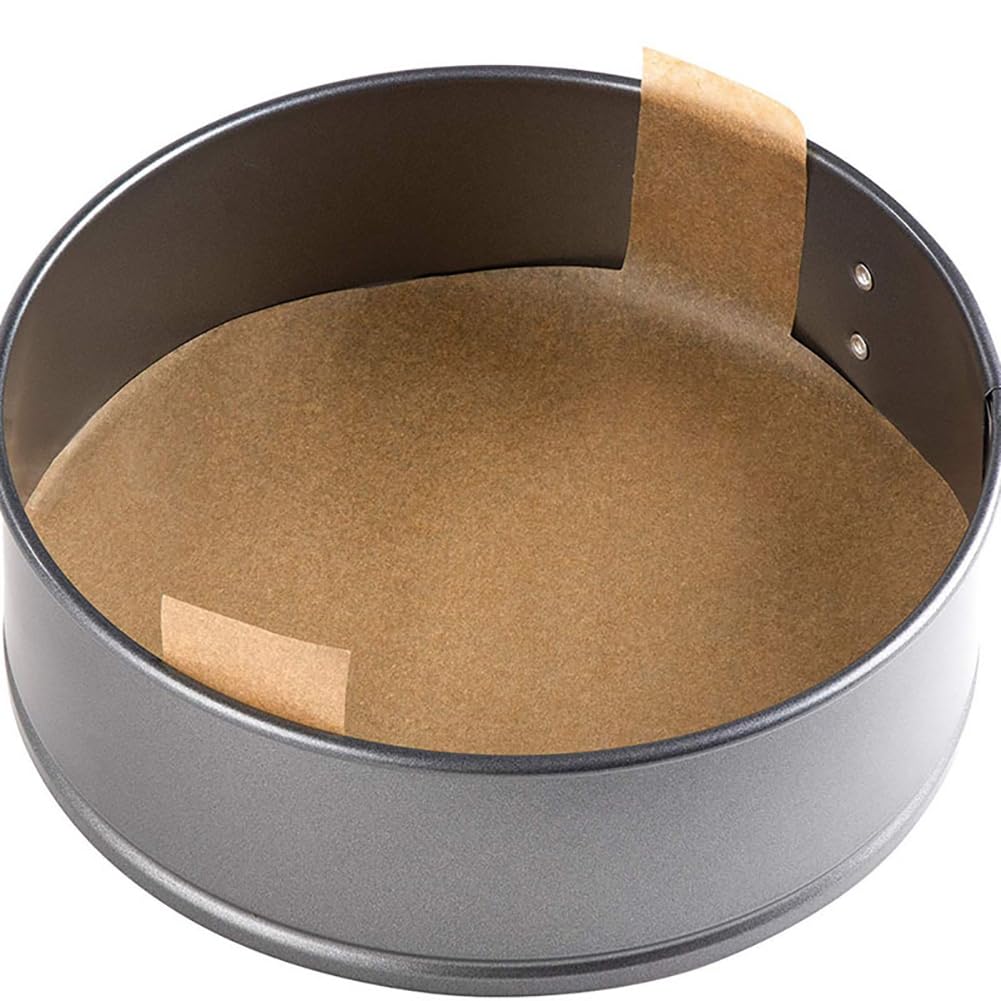 200 Pcs Cake Pan Liners 8 inch Round Baking Parchment Paper Sheets Cooking Oven Paper Cake Baking Circle Sheet with Lift Tabs, Unbleached