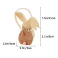 thumbnail image 2 of Easter Bags Beige, New Plush Bunny Hunt Egg Candy Bag, Easter Goodie Bag Party Supplies for Classrooms, Party Favors, Kraft Holiday Goody, 9"x3.5"x3.5", 2 of 6
