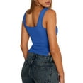 thumbnail image 3 of Womens Going Out Crop Tops Backless Tank Tops Summer Y2k Teen Basics Cute Clothes Royal Blue M, 3 of 7