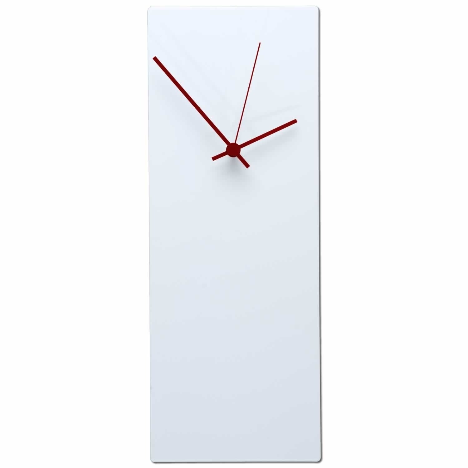 Metal Art Studio Whiteout Clock Large Modern Minimalist White Metal