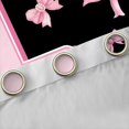 thumbnail image 4 of Feelyou Kawaii Monogrammed L Blackout Curtains Set of 2 (52x84 Each) for Teen, Black Pink Bow-tie Window Curtains, Cartoon Princess Bow Curtains and Drapes, Black Out Curtains Decor, 4 of 6