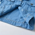 thumbnail image 6 of Godderr Girls Boys Denim Jacket for Kids Toddler Button Solid Color Lapel Jeans Jacket Top for 3M-6Y Outerwear Jackets, 6 of 8