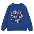 thumbnail image 4 of JAKANYQ Sweat à Capuche Imprimé Élégant pour Enfant Cœur Printemps Bleu 4-5 Ans, 4 of 4