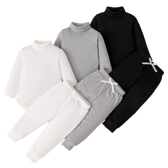 6PCS KEXE 2T Boys Clothes Toddler Boy Clothes 2T Kid Toddler Boy Clothes Sweatshirt And Casual Pants Boys Fall Winter Outfits 0-3 Months