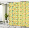 thumbnail image 4 of Ambesonne Tropical Shower Curtain, Ornamental Pineapples Plot, 69"Wx84"L, Burnt Sienna Multicolor, 4 of 4