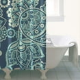 thumbnail image 5 of Chic Bohemian Shower Curtain 36x72 Inches, Quick-Dry Polyester with Plastic Hooks, Paisley Floral Retro Design for Elegant Bathrooms, 5 of 5