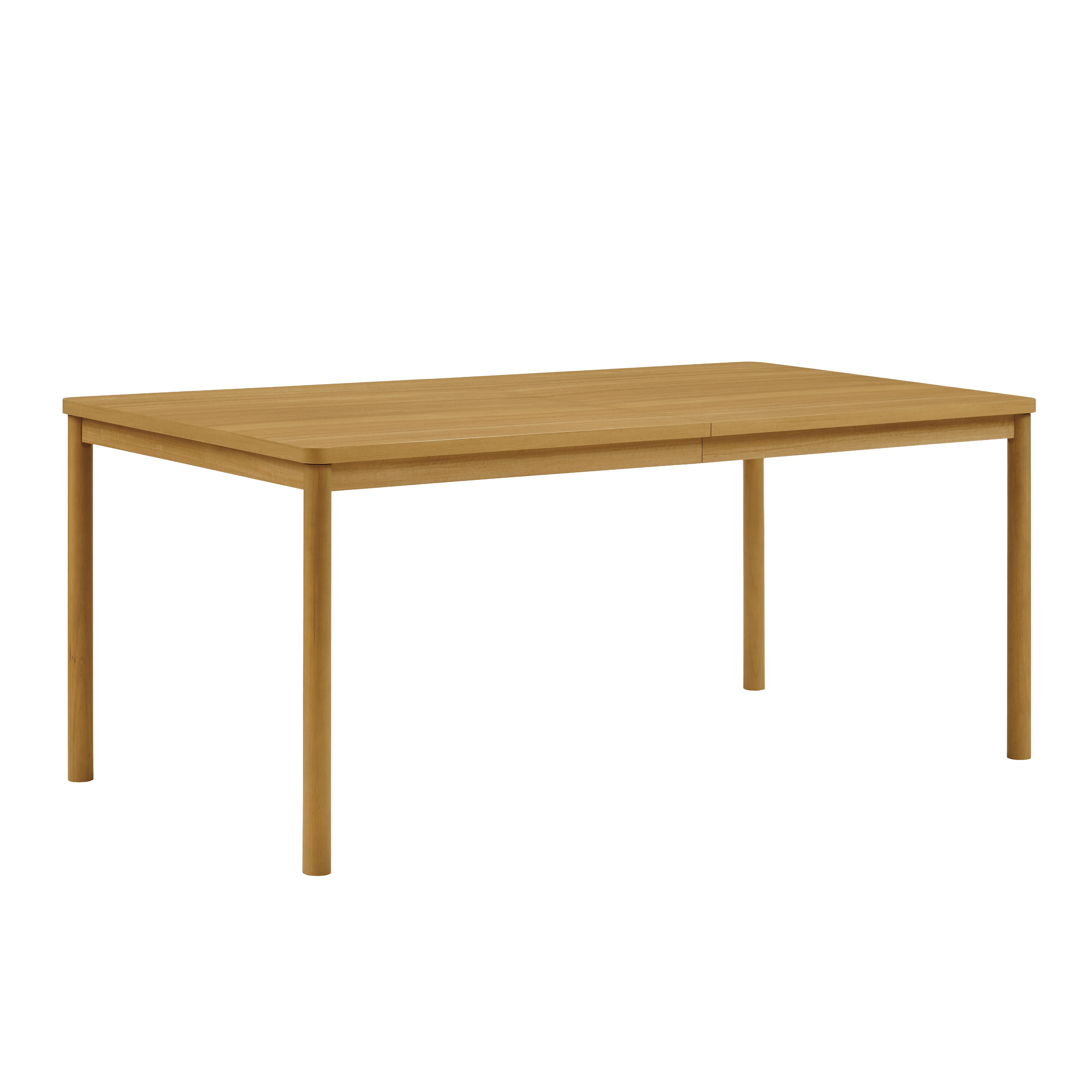 Mainstays Dowel Dining Table, Natural Teak Finish