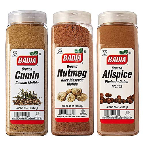 Badia Cumin, Nutmeg & Allspice Ground 16 Oz Each