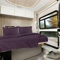 thumbnail image 6 of Clara Clark, RV/Short Size, Bed Sheets Set, Luxury Bedding Sheets Set, 4-Piece Bed Set, Deep Pockets Fitted Sheet 100% Soft Microfiber, Hypoallergenic Cool & Breathable, Purple, 6 of 6