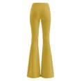 thumbnail image 4 of Xijirk Womens High Waist Flare Pants Solid Stretchy Knit Bell‑Bottom Casual Trousers No Pockets Size:2XL, 4 of 5