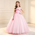 thumbnail image 2 of SJLDQY Flower Girls Maxi Dress Sleeveless Tulle Princess Dress Bridesmaid Wedding Pageant Party Formal Gowns, 2 of 6