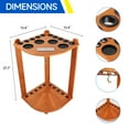 thumbnail image 3 of GSE Games & Sports Expert Corner Style Floor Stand Billiard Pool Cue Rack with Score Counters. Holds 10 Cue Sticks, 2 Ball Racks,16 Pool Balls - Oak, 3 of 8