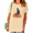 Apricot, variant on UNISHE Black Cat Pumpkin Halloween Graphic Tee Women's Short Sleeve Crew Neck Top