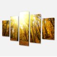 thumbnail image 2 of Forêt d'Automne Jaune au Soleil - Impression sur Toile, 2 of 3