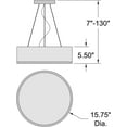 thumbnail image 2 of Aero 20673-CH-OPL 3 Light Pendant In Chrome, 2 of 2