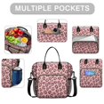 thumbnail image 2 of Brown and Pink Leopard Print Insulated Leakproof Lunch Box for Women, Large Lunch Bag for Tween Teen Adult, Loncheras Para Mujer for Work Beach Travel Picnic Camping, 2 of 6