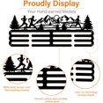 thumbnail image 5 of Running Medal Hanger Display Mountain Park Run Sports Medal Display Rack Iron Wall Mounted Hooks for 60+ Medals Trophy Holder Awards Sports Ribbon Holder Display Wall Hanging Athlete Gift, 5 of 6