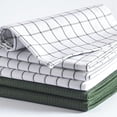 thumbnail image 3 of Cotton Dish Towels For Kitchen Drying - Highly Absorbent Wide Sage Green Striped Plaid Tea Towels - 18"X28" Set Of 6 Farmhouse Linen Dishtowels In Bulk - T Towles Towls, 3 of 3