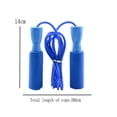 thumbnail image 2 of Adjustable Tangle Free Vinyl Skipping Cable Jumping Rope | Soft Foam Grip Handles, Black, 2 of 5