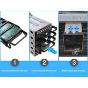 Rosewill RSV-R4000U 4U Server Chassis Rackmount Case | 8 3.5 HDD Bays, 3 5.25 Devices | ATX, CEB Compatible | 2 Front 120mm Fans, 2 Rear 80mm Fans | USB 3.0, 2.0 | Front Panel Lock | Silver/Black