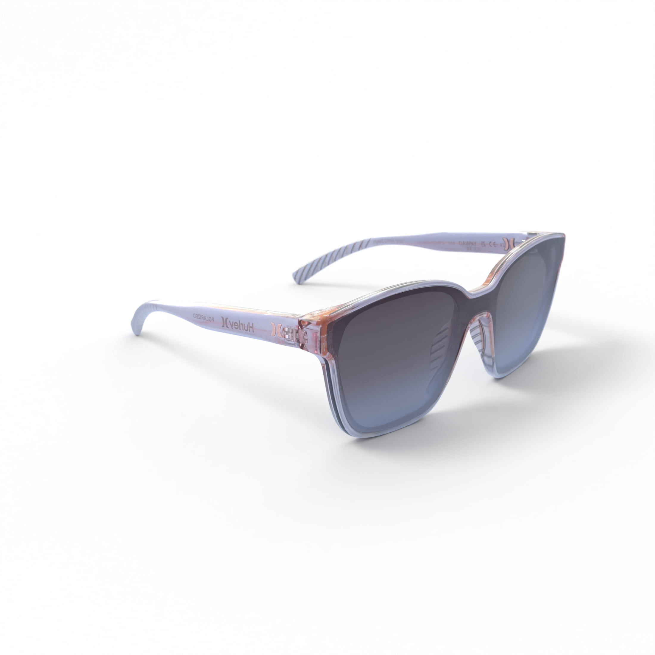 Hurley Dawny - HSL1014PS_688, shield sunglass, blush ombre frame & rosey brown gradient polarized lens + ar coating
