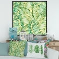 thumbnail image 2 of Designart 'Tropical Green Leaves of Monstera' Tropical Framed Canvas Wall Art Print, 2 of 5