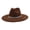 Brown, variant on Suede Fedora Hats for Women Men Big Wide Brim Rhinestone Western Hats Large Felt Panama Hat Rancher Hat