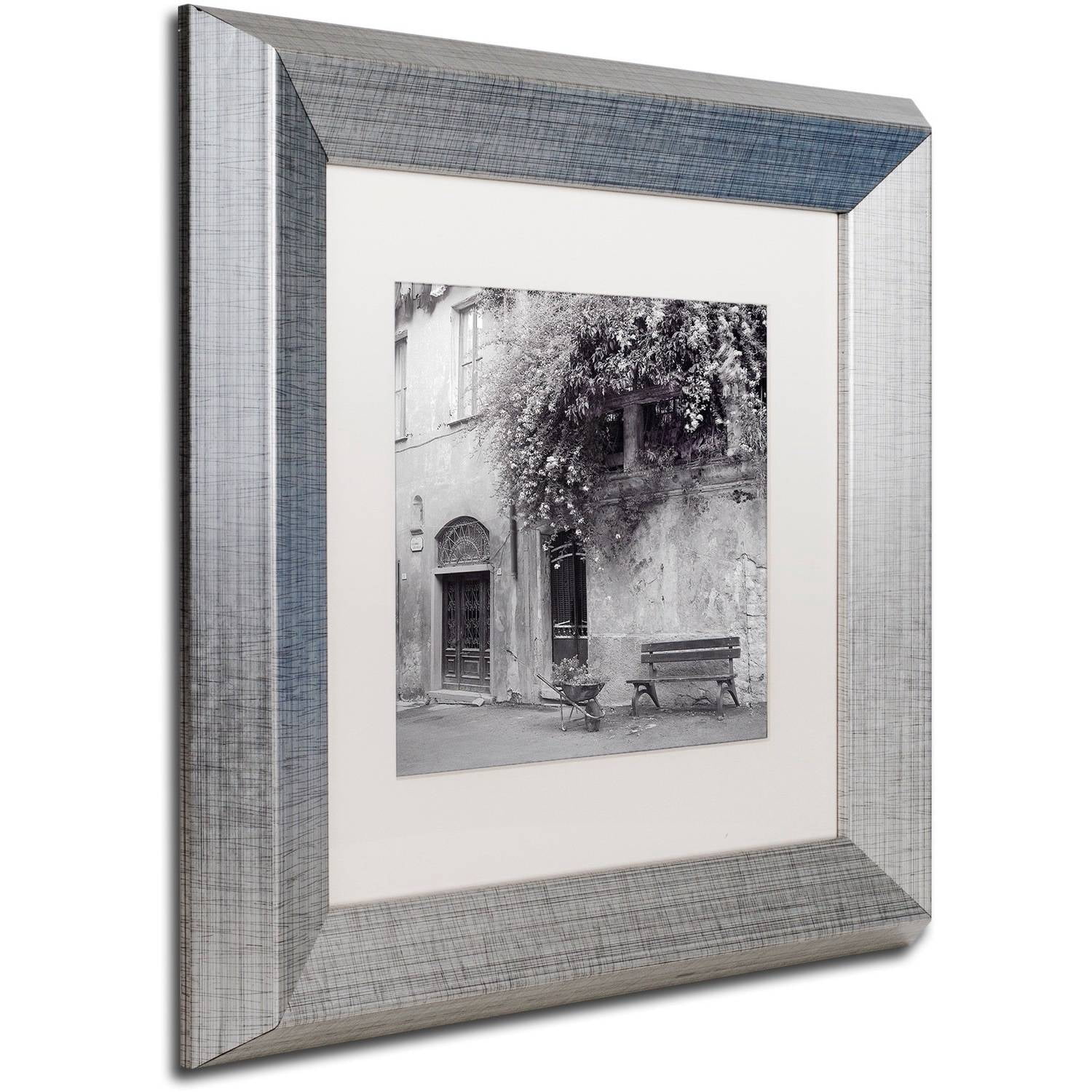 Trademark Fine Art "Liguria I" Canvas Art by Alan Blaustein, White Matte, Silver Frame