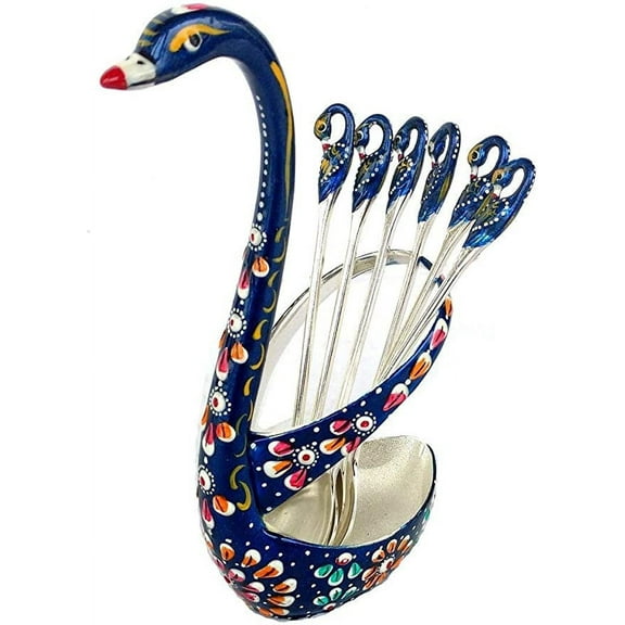 Rastogi Handicrafts Silver Plated Cutlery Set (Pack of 7) Espresso, Tea,Dessert, Sugar Spoon