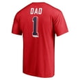 thumbnail image 3 of Men's Red Boston Red Sox Number One Dad T-Shirt, 3 of 3