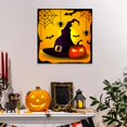 thumbnail image 1 of Calcomanía de pared pegatina de pared, patrón de telaraña de calabaza de Halloween, reutilización, mural de arte de decoración de PVC para la oficina, 1 of 8