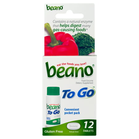 beano To Go Gas Prevention, Bloating Relief, 12