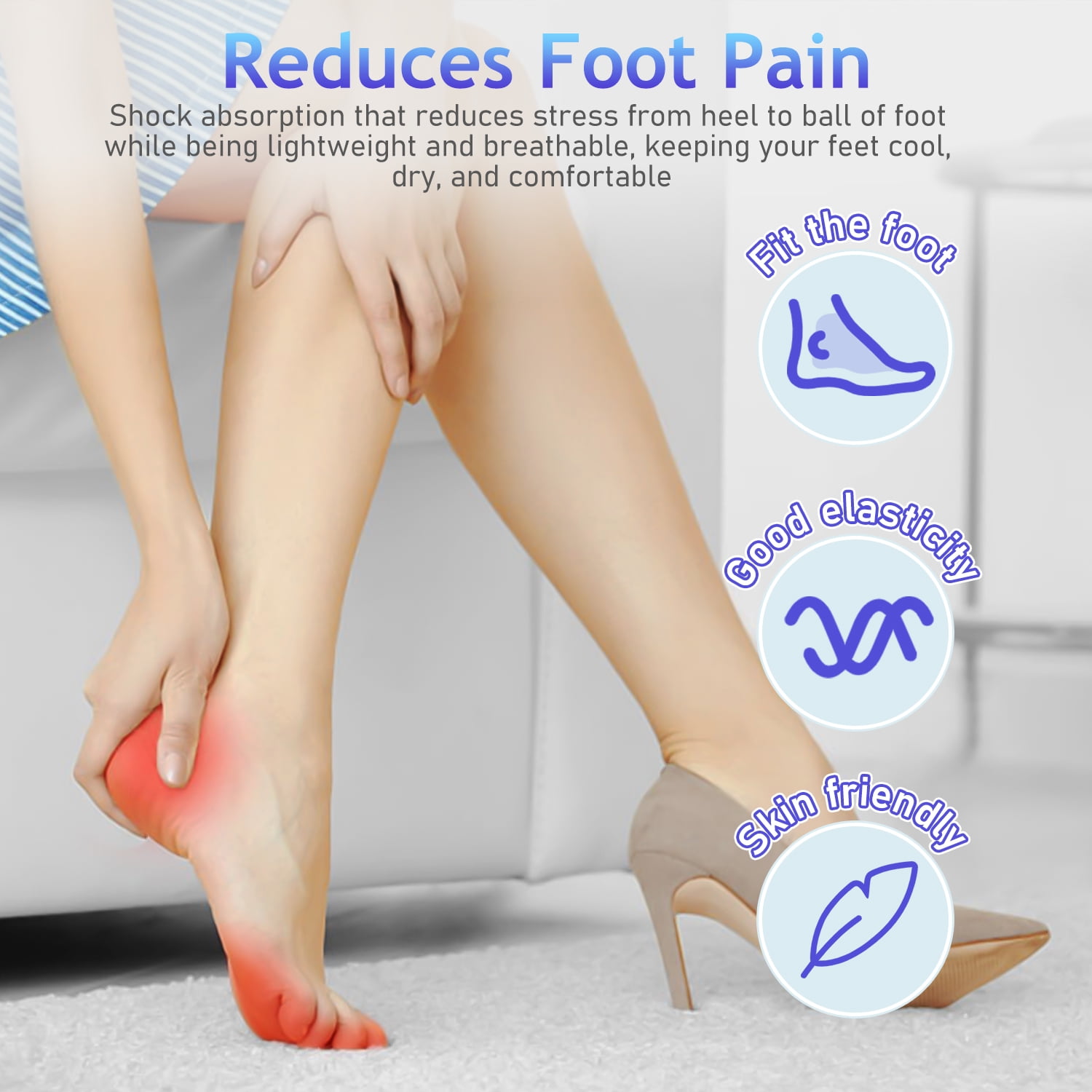 Amazon.com: Stand Strong Plantar Fasciitis Relief and Arch Support Inserts  for Women for High Heels Comfort | Gel Heel Pads, Metatarsal, Heel  Protectors & Insoles for Ball of Foot Pain | (Liquidation) :