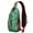 Green Christmas Snowman, variant on Sling Backpack,Light Blue Christmas House and Tree Pattern Crossbody Bag with Water Bottle Holder,Waterproof Sling Bag for Men/Women with Chest Phone Holder for Hiking,Travel