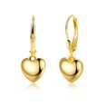 thumbnail image 1 of Pendientes ALEXCRAFT en forma de corazón dorado y plata de ley para mujer, 1 of 7