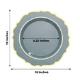 thumbnail image 3 of Efavormart 10 Pack | 10" Dusty Blue Plastic Dinner Plates Disposable Tableware Round With Gold Scalloped Rim for Wedding, Outdoor Receptions, Banquets, Holiday Dining, 3 of 11