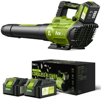 Fitfort Cordless Leaf Blower, Battery Powered, 580CFM 160MPH, 3 Speed Levels, 2 x 4.0Ah Batteries, Extension Nozzle for Lawn Care