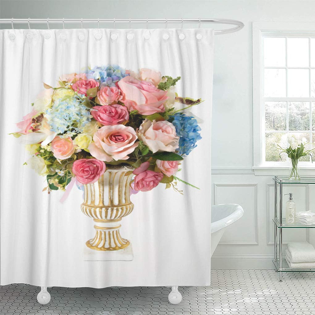 Yusdecor Yellow Bouquet Green Arrangement Flower In Vase Pink Beautiful Bathroom Decor Bath Shower Curtain 66x72 Inch Walmart Canada