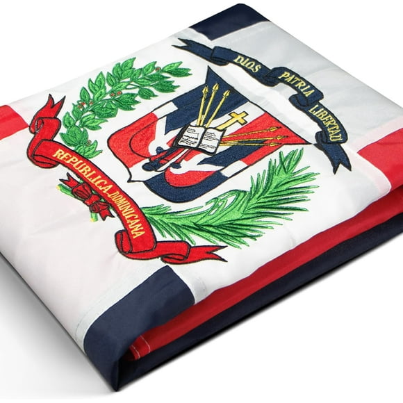 Anley EverStrong Series Dominican Republic Flag 3x5 Foot Heavy Duty Nylon - Heavy Duty Canvas Header - Dominican National Banner Flags