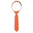 thumbnail image 2 of Jacob Alexander Infant's Toddler's 8 inch Solid Color Pre-Tied Hook and Loop Band Tie - Bright Orange, 2 of 6