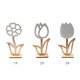 thumbnail image 4 of 1 Uds. De flores pequeñas huecas de madera Natural, adornos de Pascua, mesa de regalo, tulipán sólido para Festival, boda, 4 of 8