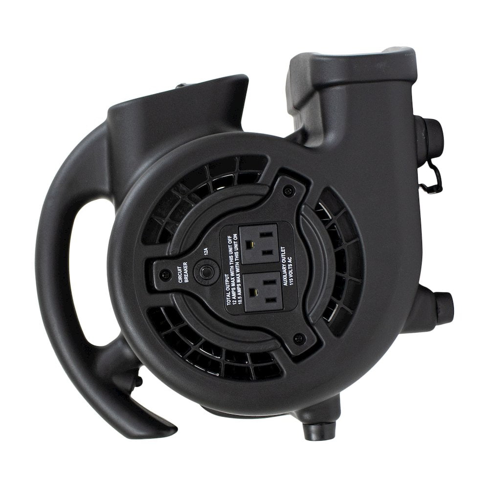 XPOWER P-80A 600 CFM Multi-Purpose Mini Air Mover, Utility Fan, Dryer, Blower - Black