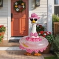 thumbnail image 6 of Austok Hawaiian Porch Goose Outfit Summer Porch Goose Outfit Fits 23" Statue with Swimming Ring for Cement Yard Decor, 6 of 9