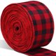 thumbnail image 2 of Bearachild Navidad Wired Edge Ribbon DIY Plaid Decorativo Arpillera Navidad Ambiente Decoración Fiesta Caja Artesanía Negro Rojo 5m Type3 NO3, 2 of 6
